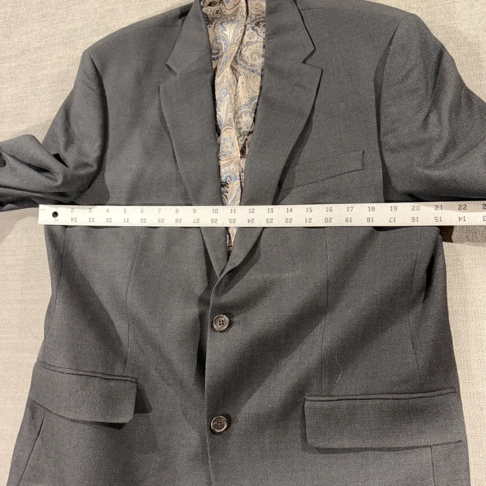Lauren Ralph Lauren Blazer Mens 42R Gray Excellent Paisley‎ Lining Sport Coat